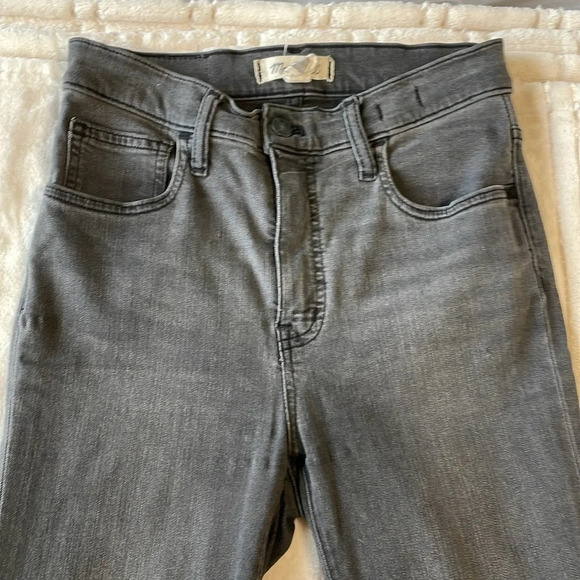 Madewell 10” high-rise skinny button black denim jeans size 25 - Picture 5 of 10